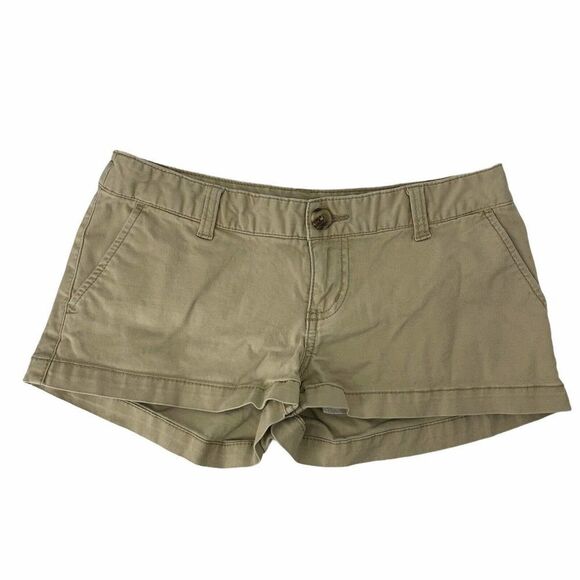 Khaki Chino Shorts Juniors Size 3 Flat Front - Picture 2 of 3